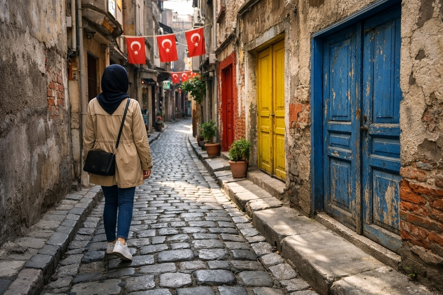 Üçler kuralı ile çekilen sokak fotoğrafına örnek